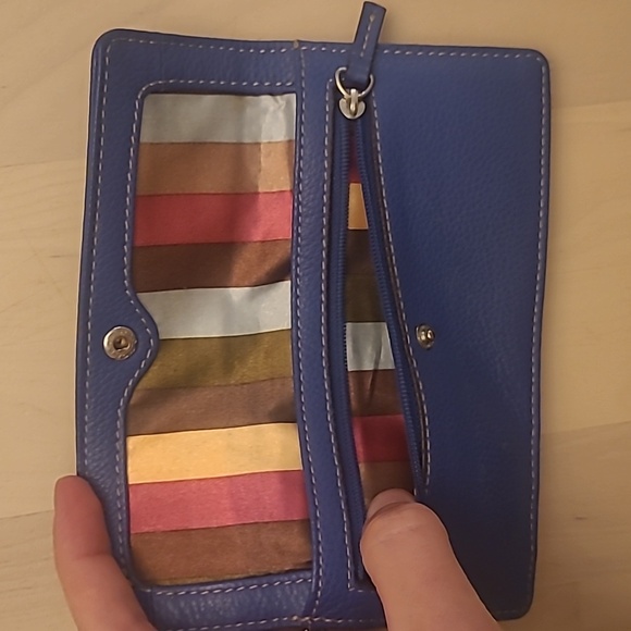 EUC Liz Claiborne Compact Blue Wallet and Checkbook Holder - Picture 3 of 11